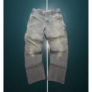 Vintage Carhartt Paint Splattered Carpenter Pants Mens 32x30 Faded Distressed